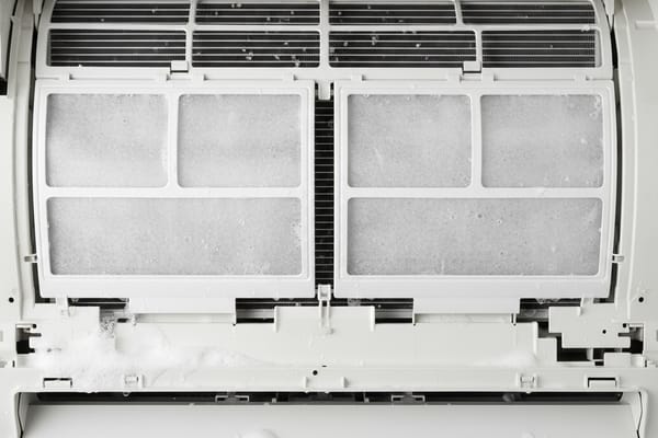 Split AC unit after foam water jet cleaning